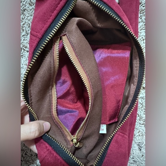 Handmade Vegan Suede Croissant/Crescent/Dumpling/Banana Bags Handbag Crossbody - Picture 6 of 15